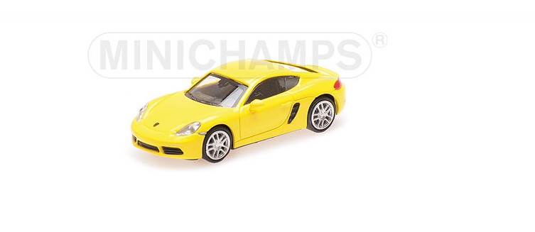 Porsche Cayman 2016 Geel - 1:87
