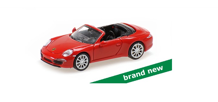 Porsche 911 (991) Cabriolet 2013 Rood - 1:87