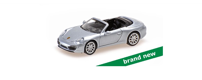 Porsche 911 (991) Cabriolet 2013 Zilver - 1:87
