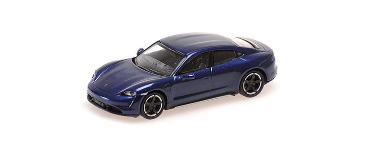 Porsche Taycan Turbo S 2019 Blauw Metallic - 1:87