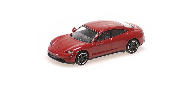 Porsche Taycan Turbo S 2019 Rood - 1:87