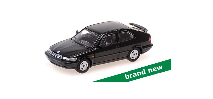 Saab 900 Coupe 1995 Zwart - 1:87