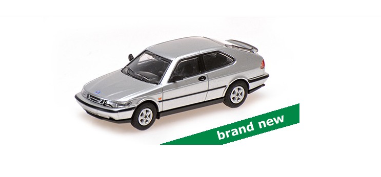 Saab 900 Coupe 1995 Zilver Metallic - 1:87