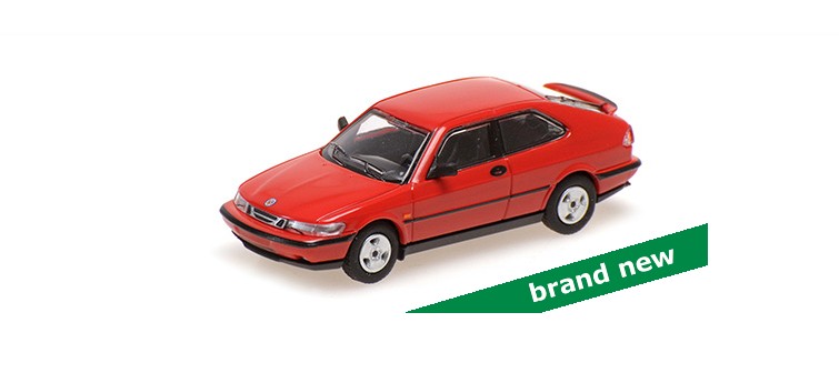 Saab 900 Coupe 1995 Rood - 1:87