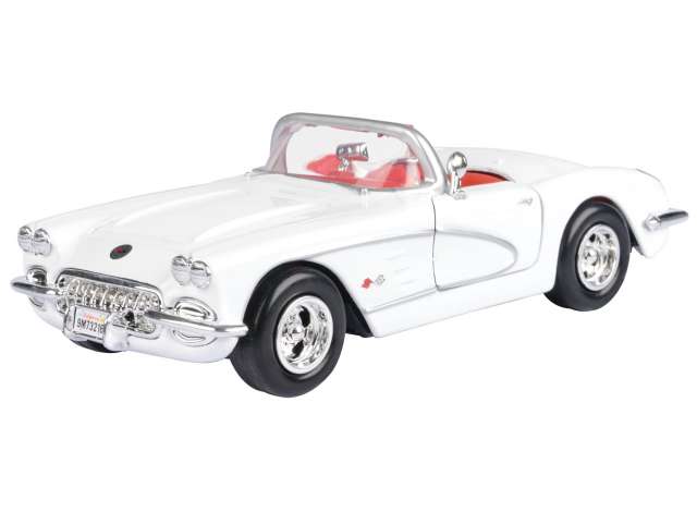 Chevrolet Corvette Cabriolet 1959 Wit - 1:24