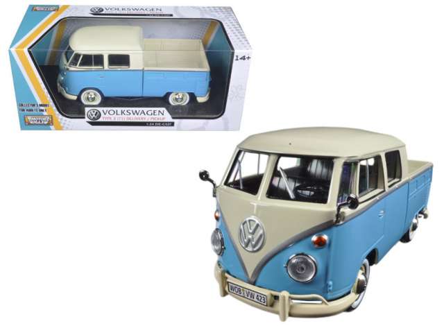 Volkswagen T1 Pick-Up Creme/Blauw - 1:24