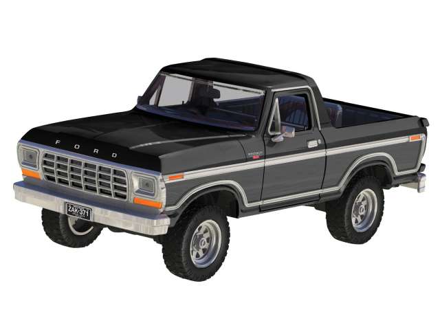 Ford Bronco Open Top 1978 Zwart - 1:24