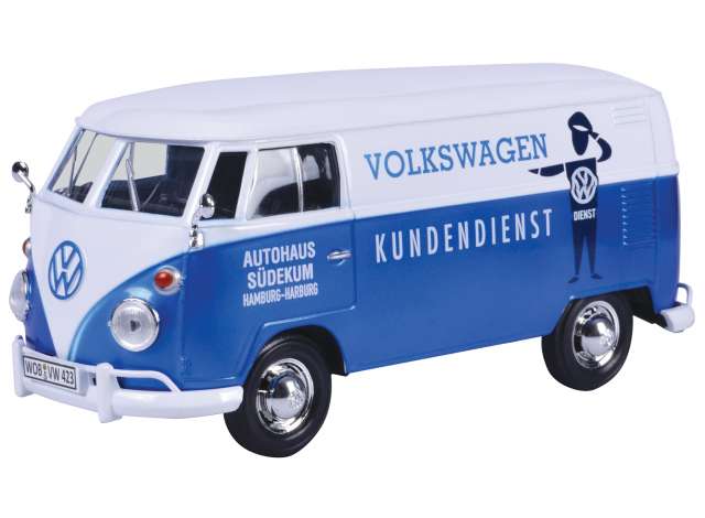 Volkswagen T1 Delivery Van VW-Kundendienst Blauw/Wit - 1:24