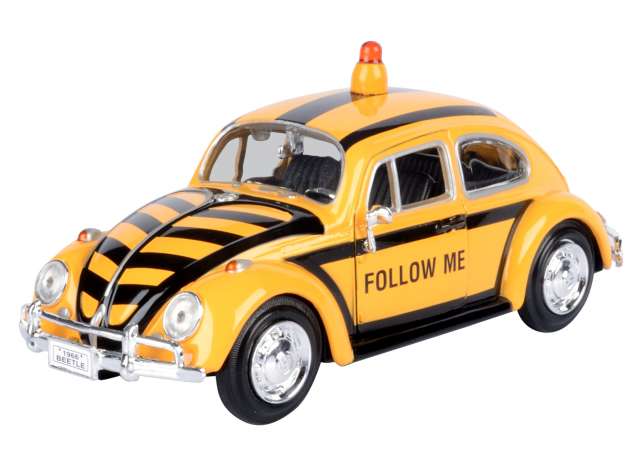 Volkswagen Kever Airport Follow Me Geel/Zwart - 1:24