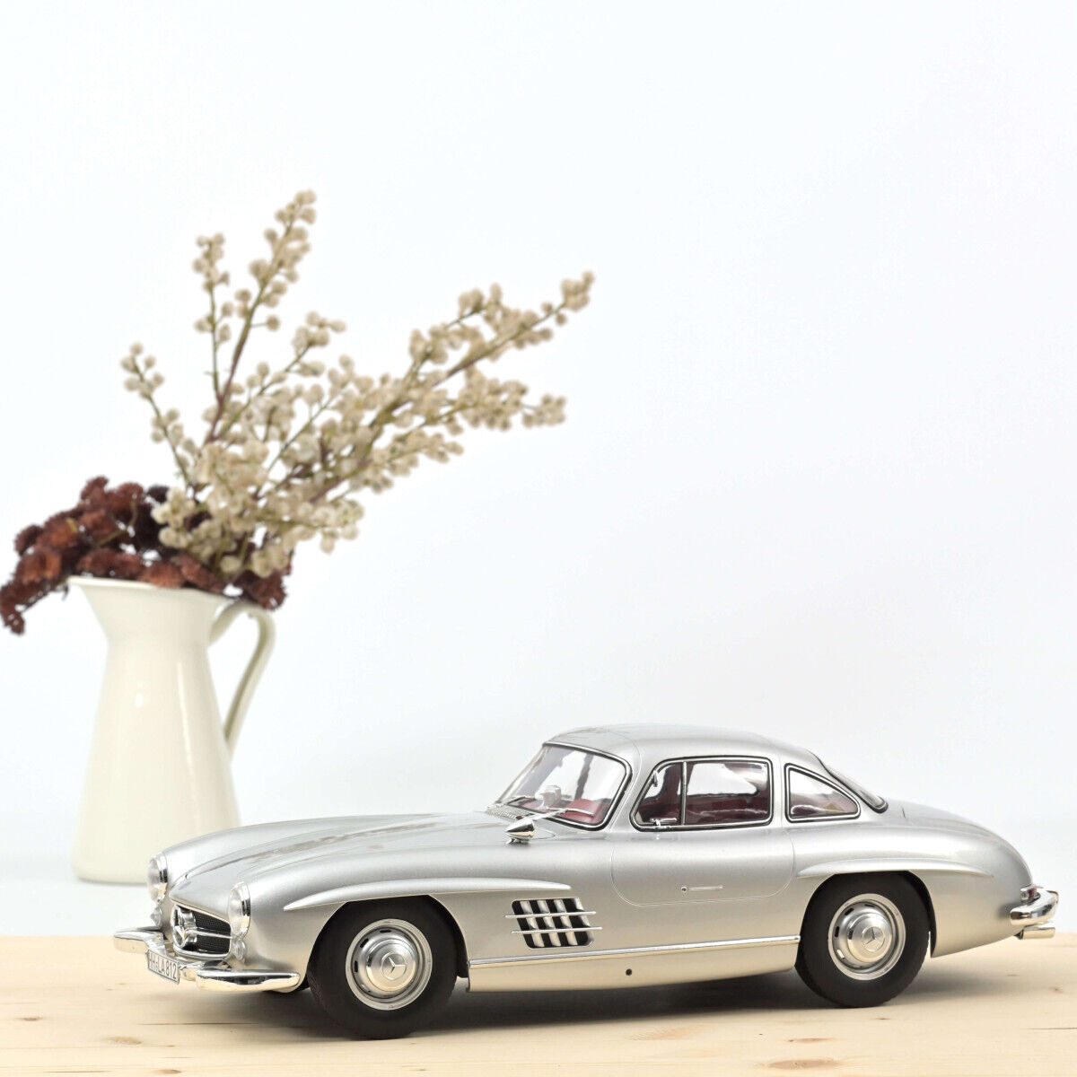 Mercedes-Benz 300 SL 1954 Zilver - 1:12