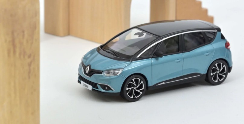 Renault Scenic 2016 Celeste Blue/Zwart - 1:43