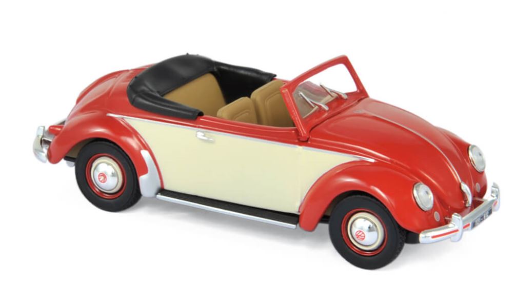 Volkswagen Hebmuller 1949 Rood/Creme - 1:43