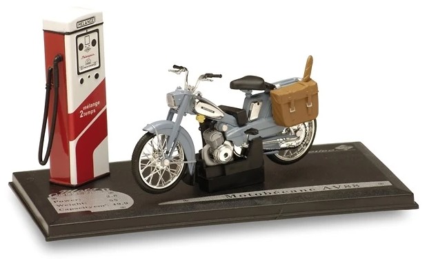 Motobecane AV88 met benzinepomp 1976 Blauw 1:18