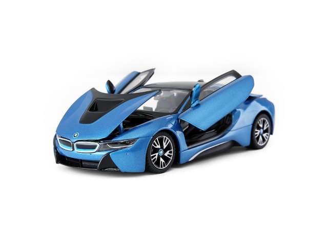 BMW i8 2015 Blauw - 1:24