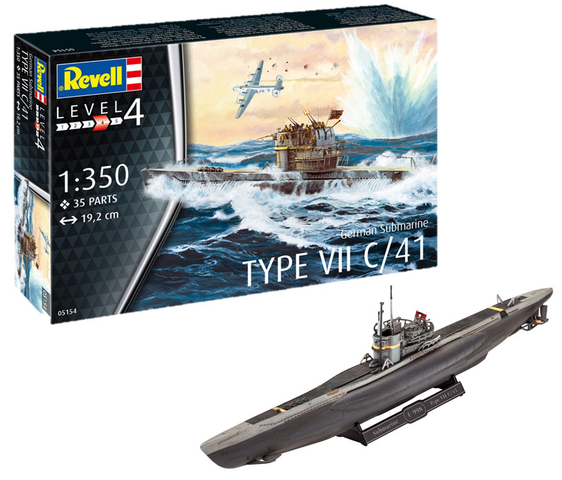 German Submarine Type VII C/41 - 1:350