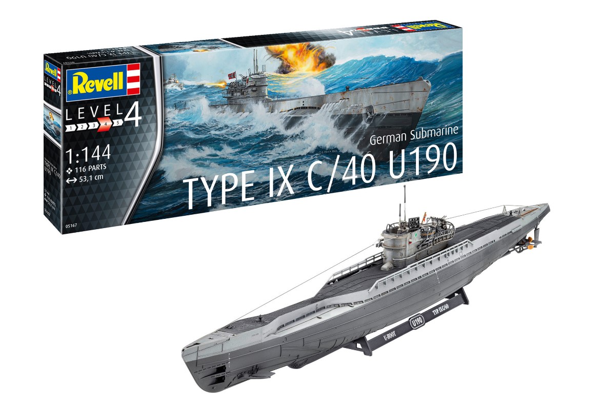German Submarine Type IX C/40 - 1:144