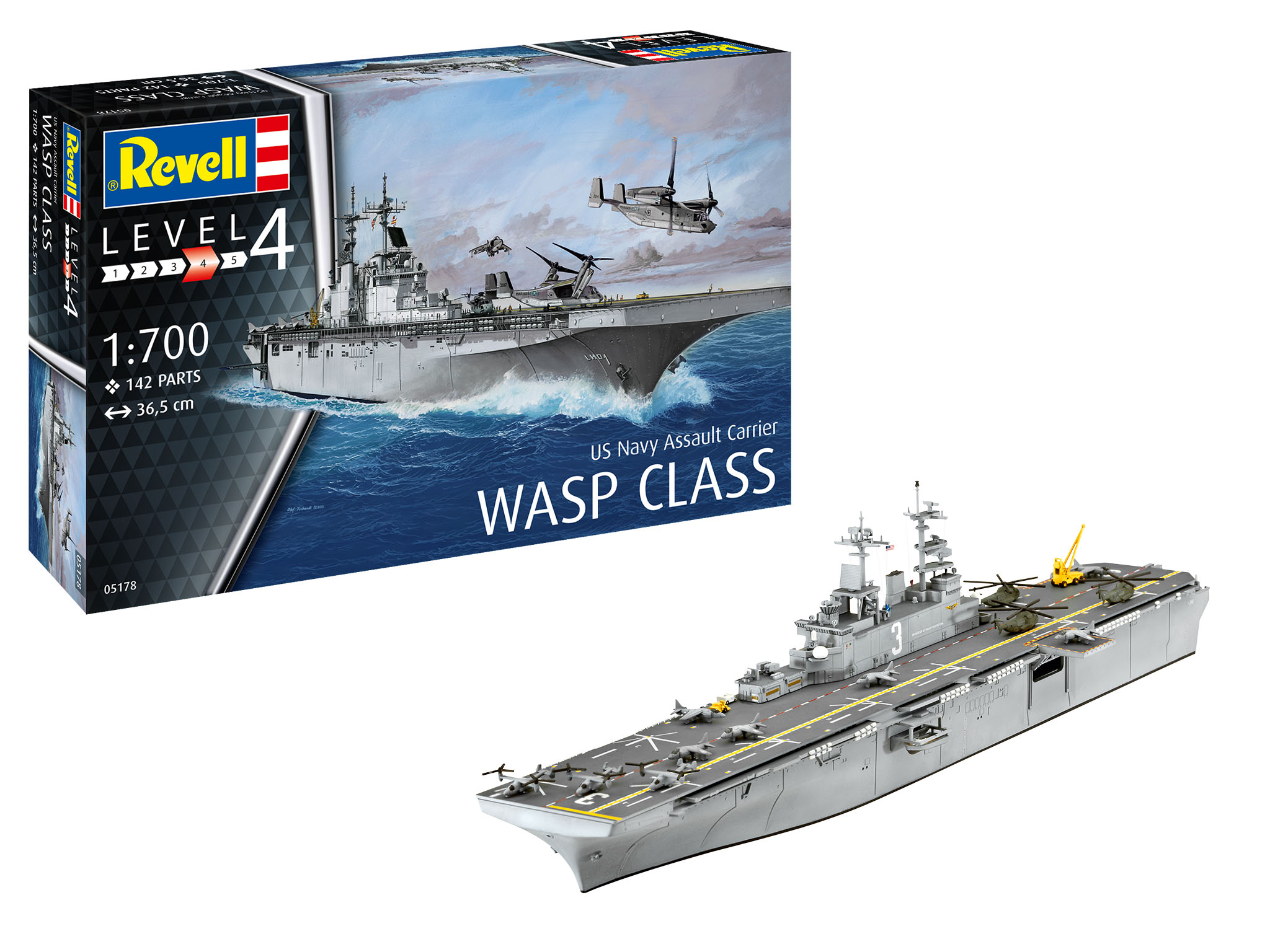 US Navy Assault Carrier WASP Class - 1:700