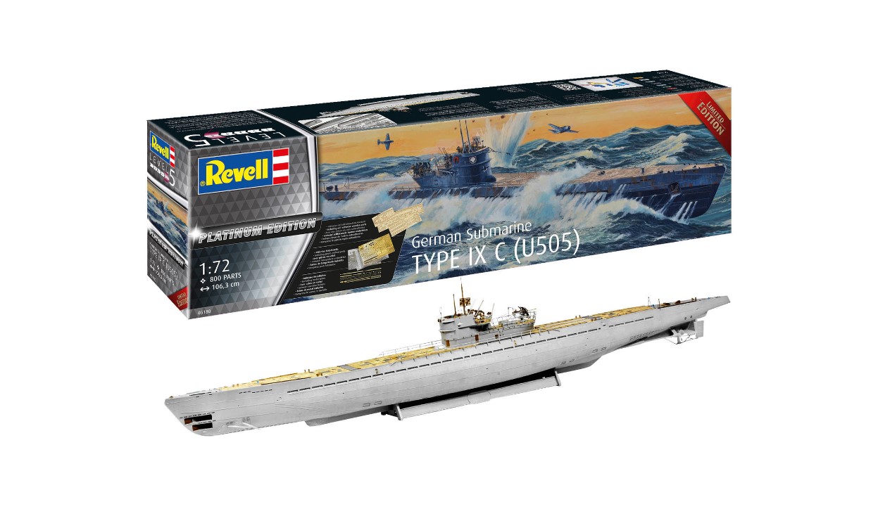 German Submarine Type IX C/40 Platinum Edition - 1:72