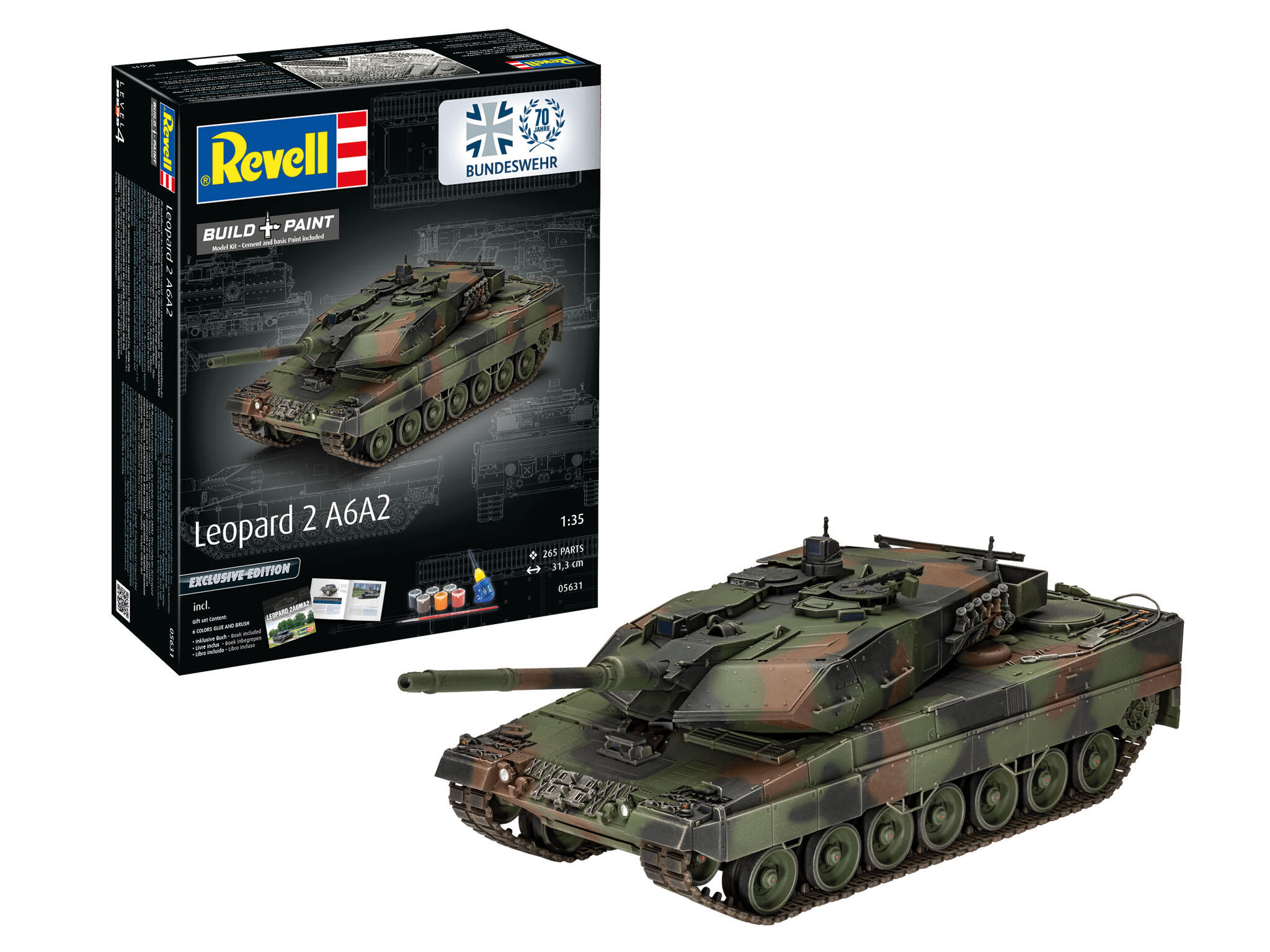 Geschenkset 70 Years Bundeswehr Leopard 2 A6A2 - 1:35