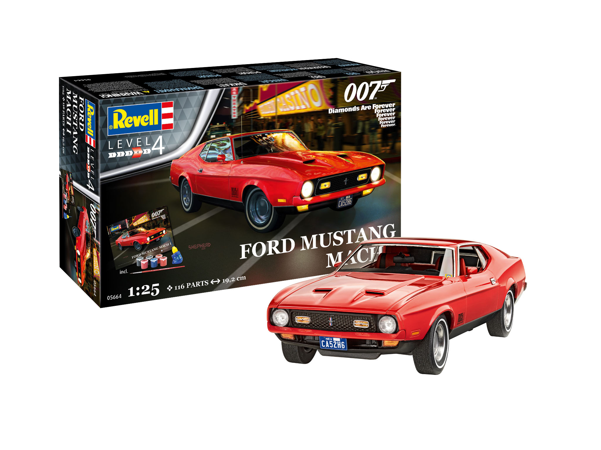 Geschenkset James Bond Ford Mustang Mach 1 - 1:25