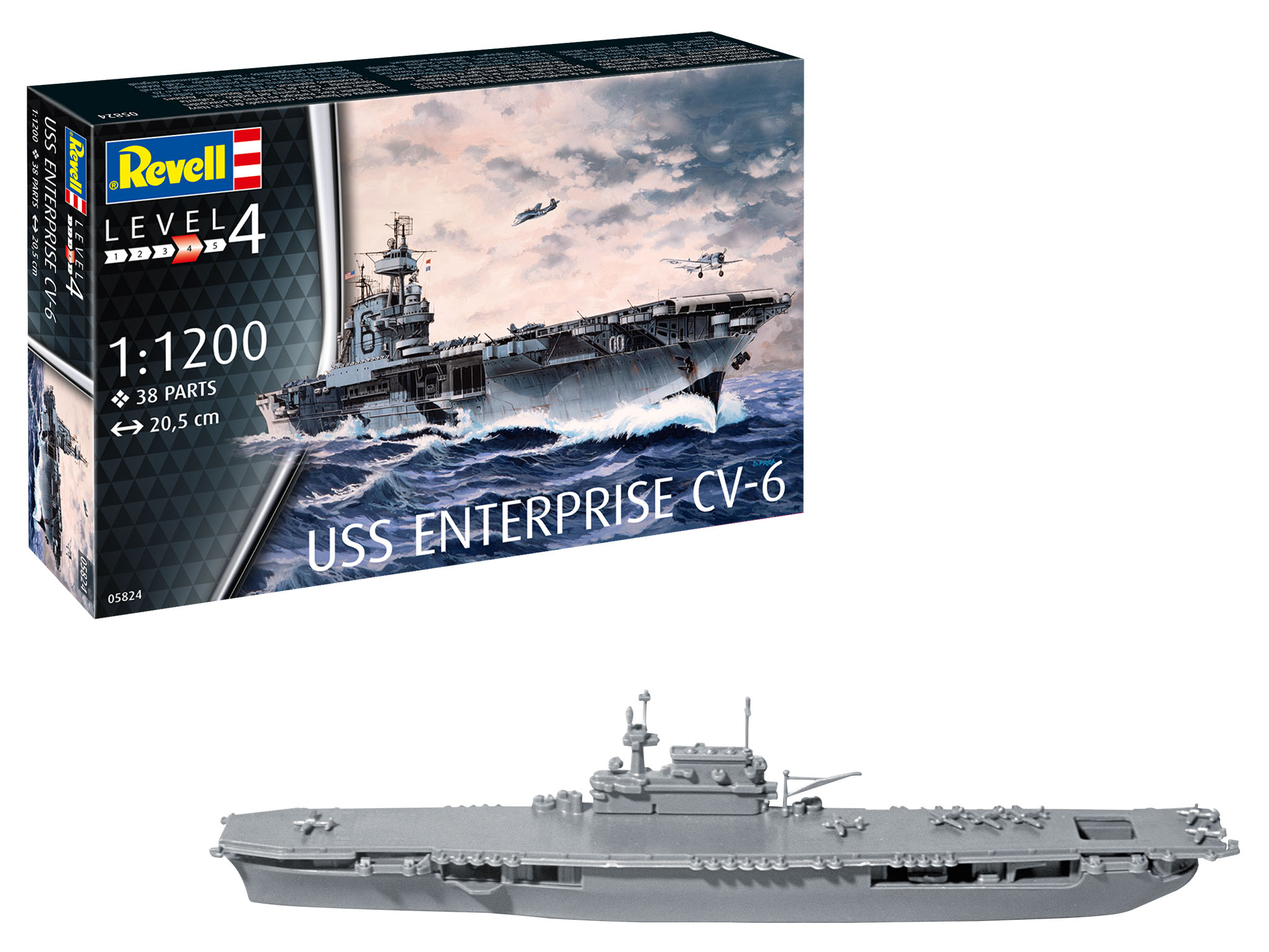 USS Enterprise CV-6 - 1:1200