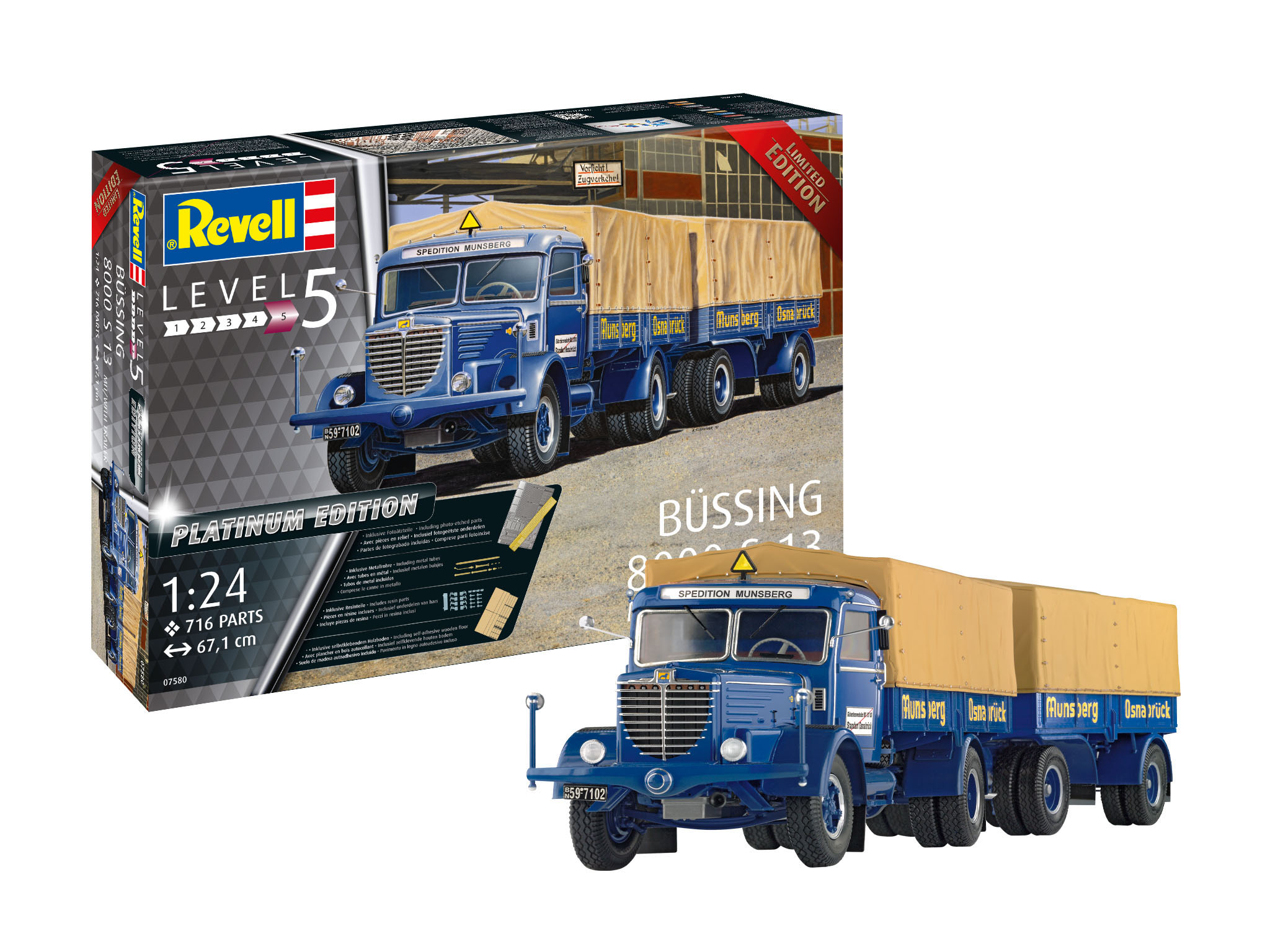 Bussing 8000 S13 met Trailer Platinum Edition - 1:24