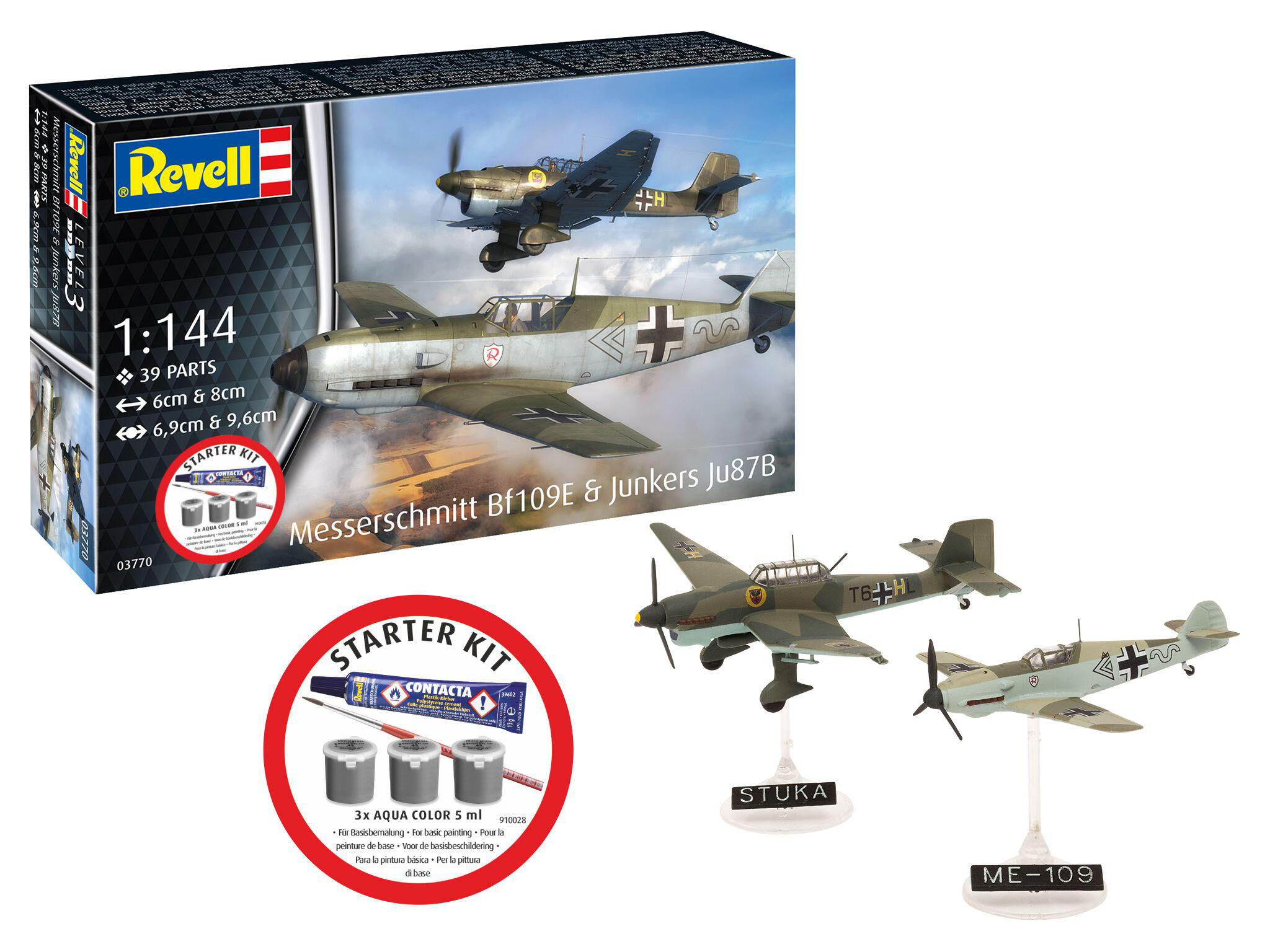 Starter Kit Messerschmitt Bf109E and Ju87B Stuka - 1:144