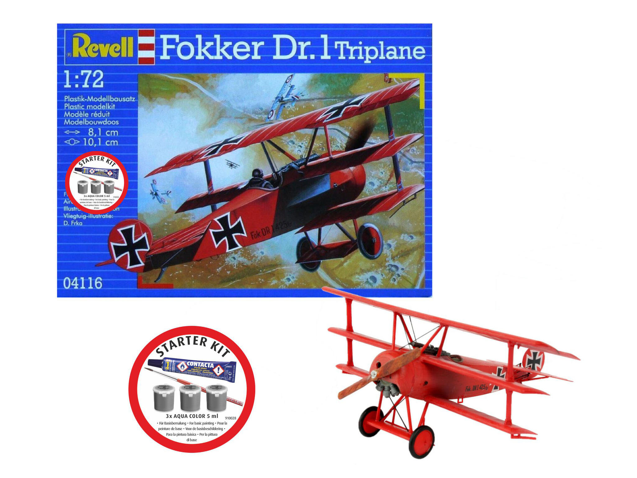Starter Kit Fokker DR.1 Triplane - 1:72