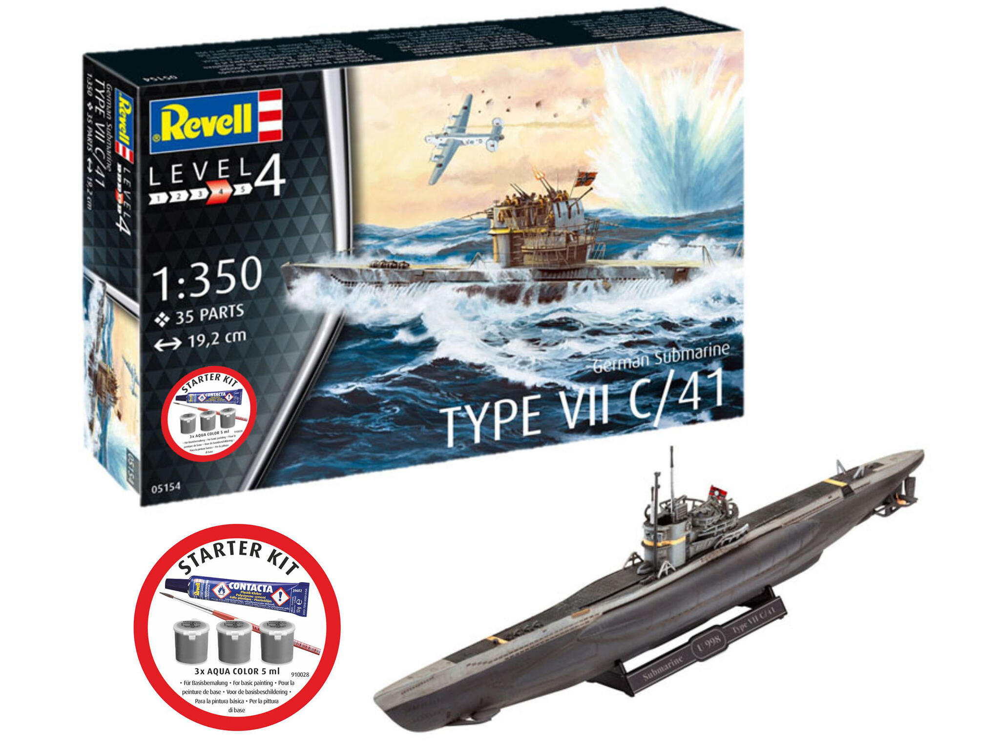 Starter Kit German Submarine Type VII C/41 - 1:350