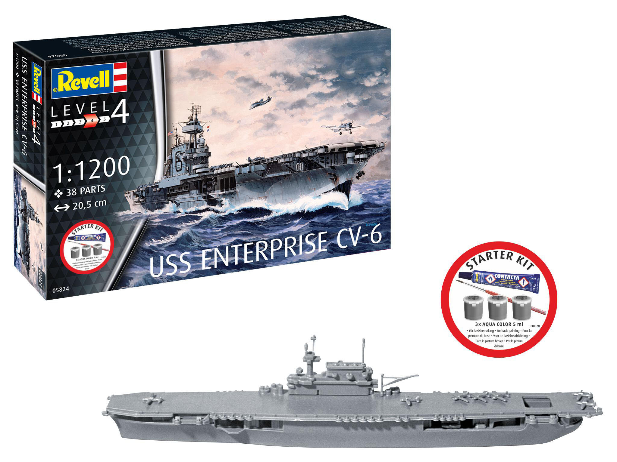 Starter Kit USS Enterprise CV-6 - 1:1200