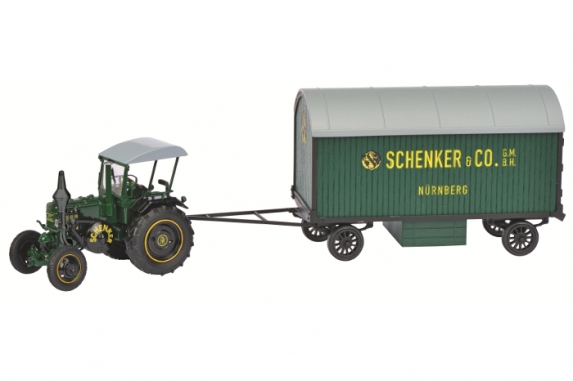 Lanz Ackerluft + Aanhanger Schenker - 1:32
