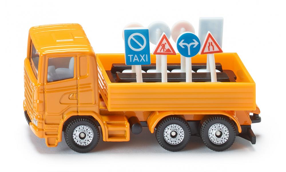 Vrachtwagen met Verkeersborden