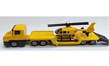 Low Loader with helicopter OAMTC