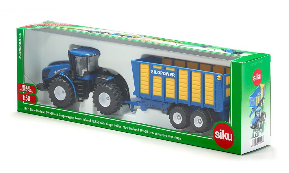 New Holland mit Silagewagen - 1:50