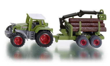 Tractor met Houtaanhanger