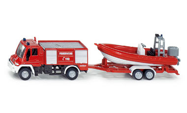 Unimog Brandweer met Boot