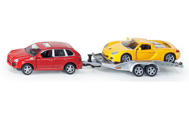 Auto met Transport Aanhanger