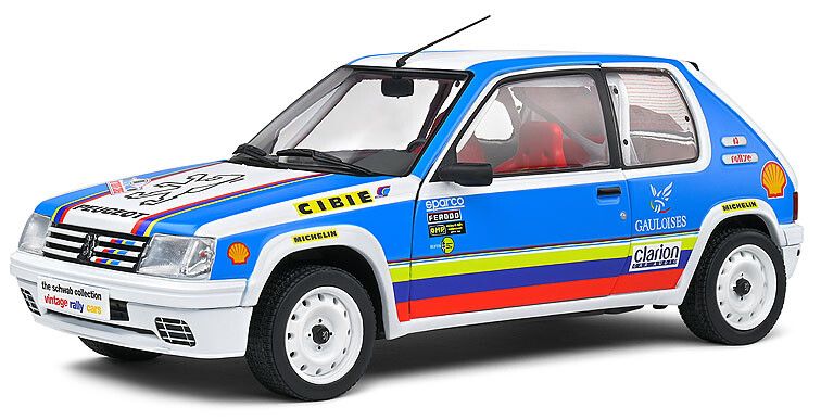 Peugeot 205 1.9 Rally Schwab Collection 1990 Wit - 1:18