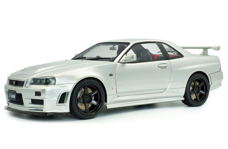 Nissan Skyline R34 GT-R Z Tune 1999 Zilver - 1:18