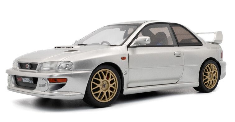 Subaru Impreza 22b 1998 Zilver - 1:18
