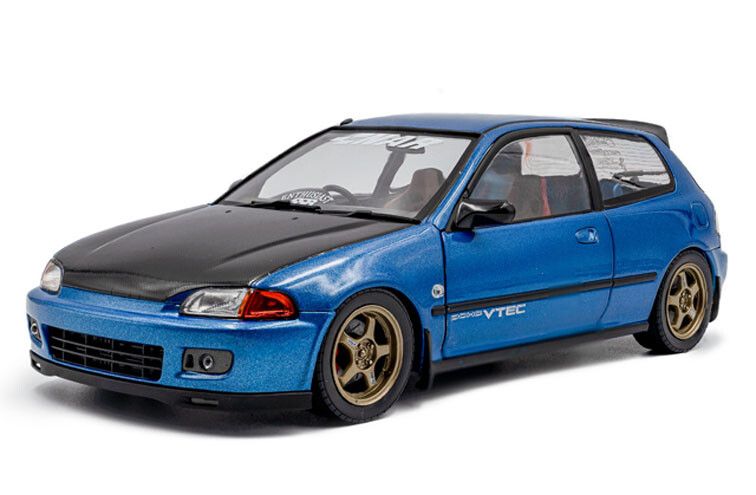 Honda Civic (EG6) Solido Works 1991 Cobalt Blue - 1:18