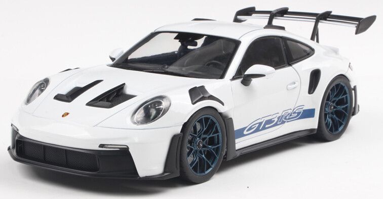 Porsche 911 (992.1) GT3 RS Weissach Package 2024 Wit/Blauw - 1:18
