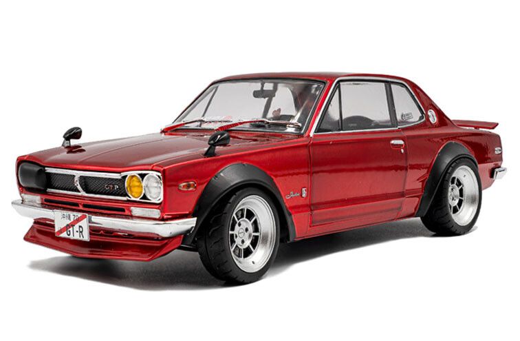 Nissan Skyline (C10) Hakosuka Solido Works 1970 Rood Metallic - 1:18