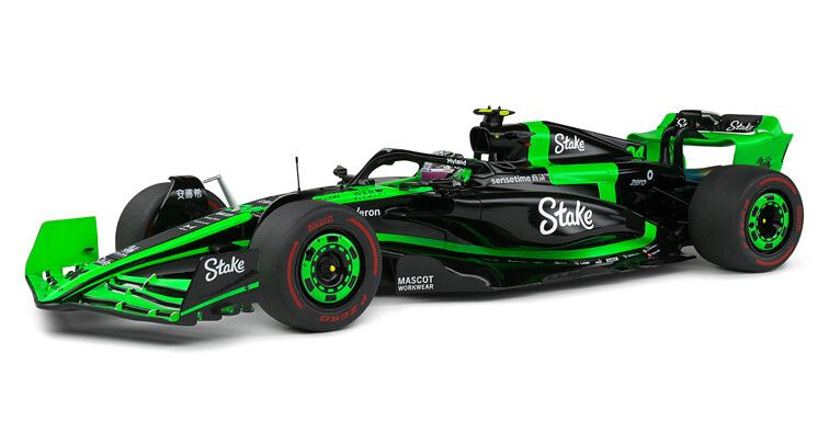 Sauber C44 Stake Kick F1 Team Black No.24 Bahrain GP 2024 Z. Guanyu - 1:18