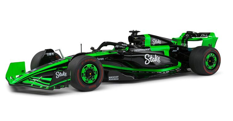 Sauber C44 Stake Kick F1 Team Black No.77 Japan GP 2024 V. Bottas - 1:18