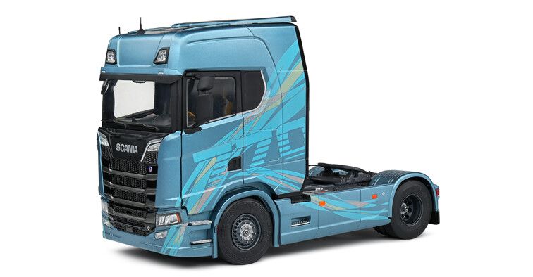 Scania S770 Highline Frost Edition Blauw - 1:24