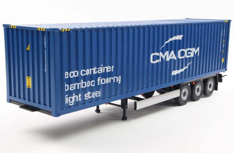 Container Trailer + Container CMA/CGM - 1:24