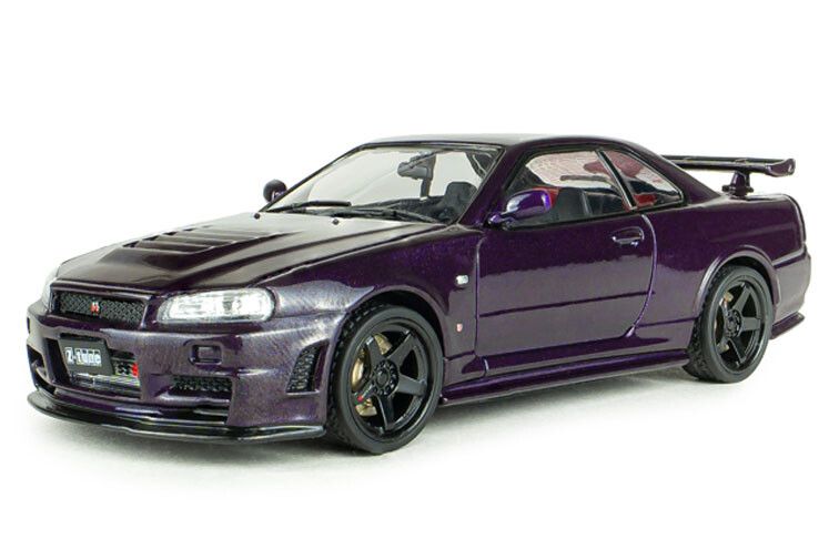 Nissan Skyline R34 GT-R Z Tune 1999 Midnight Purple - 1:43