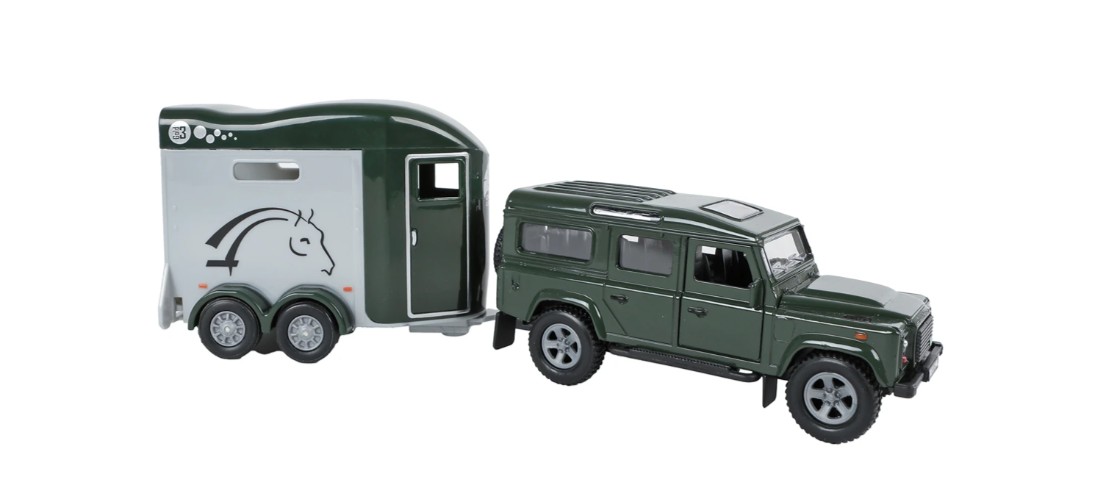 Land Rover Defender met Cheval Liberte paardentrailer DCPB - 26cm