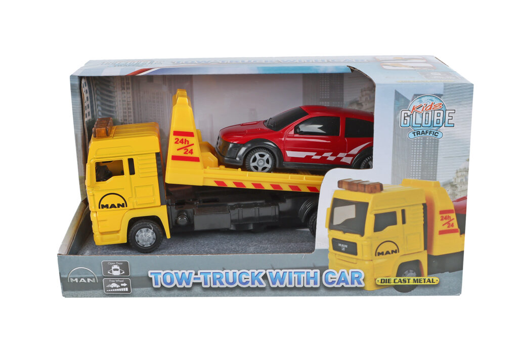 MAN Bergingswagen 19cm met Auto 10cm